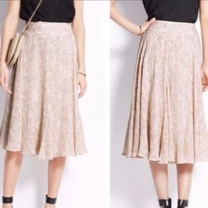Ann Taylor Snakeskin Midi Skirt Sz 12 NWT